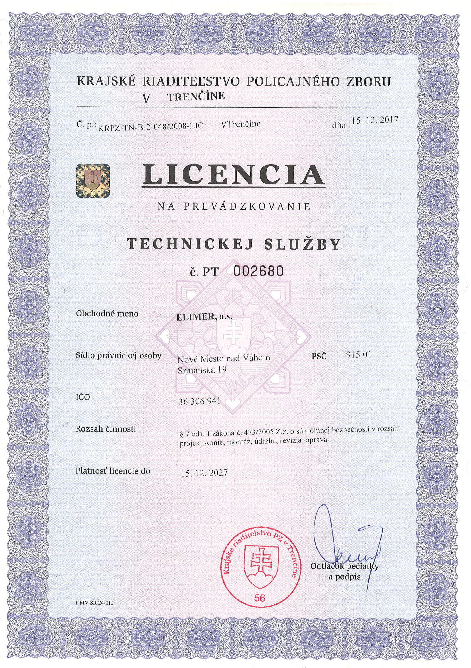 Licencia TS